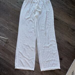 Alexa and Stella small White swim pants cover pants
